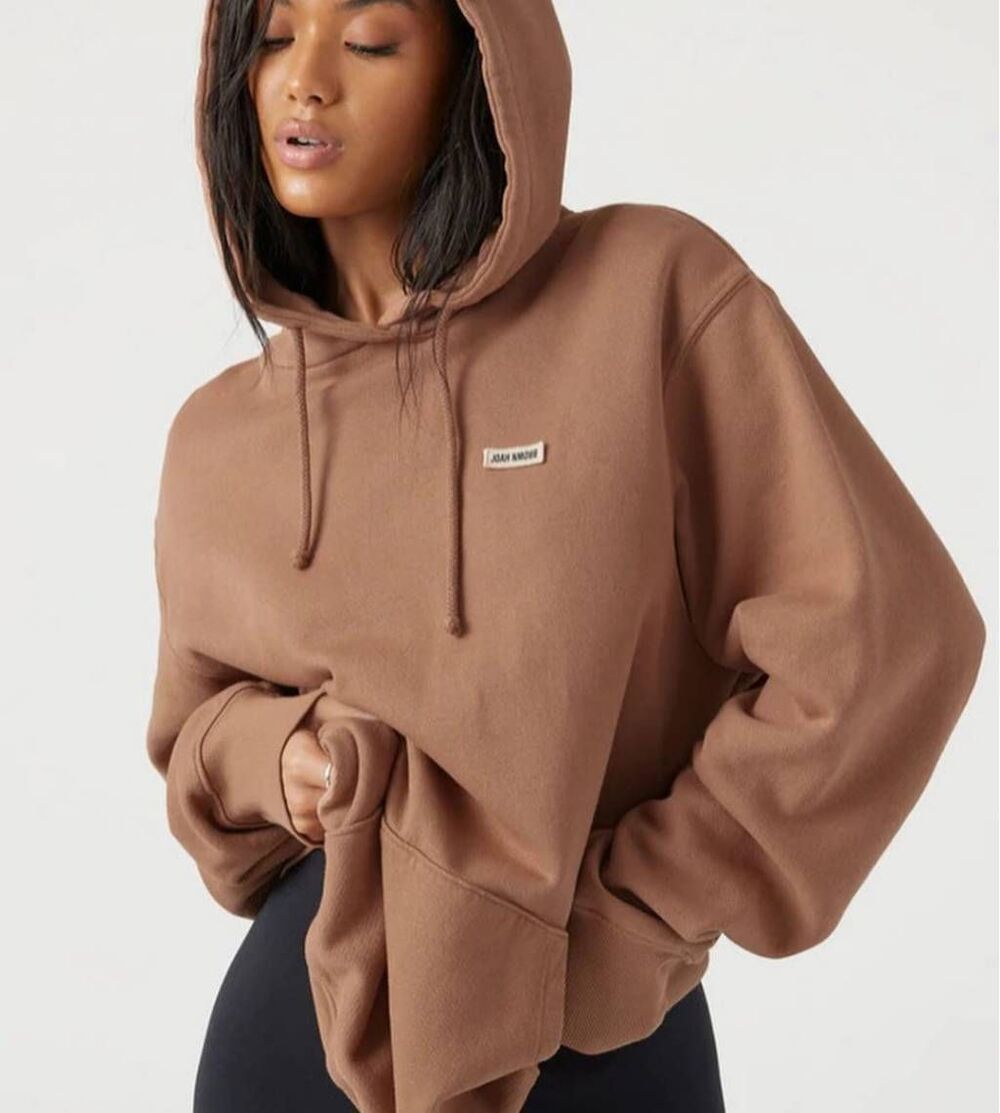 Joah Brown Empire Pullover Hoodie in brown sz S/M